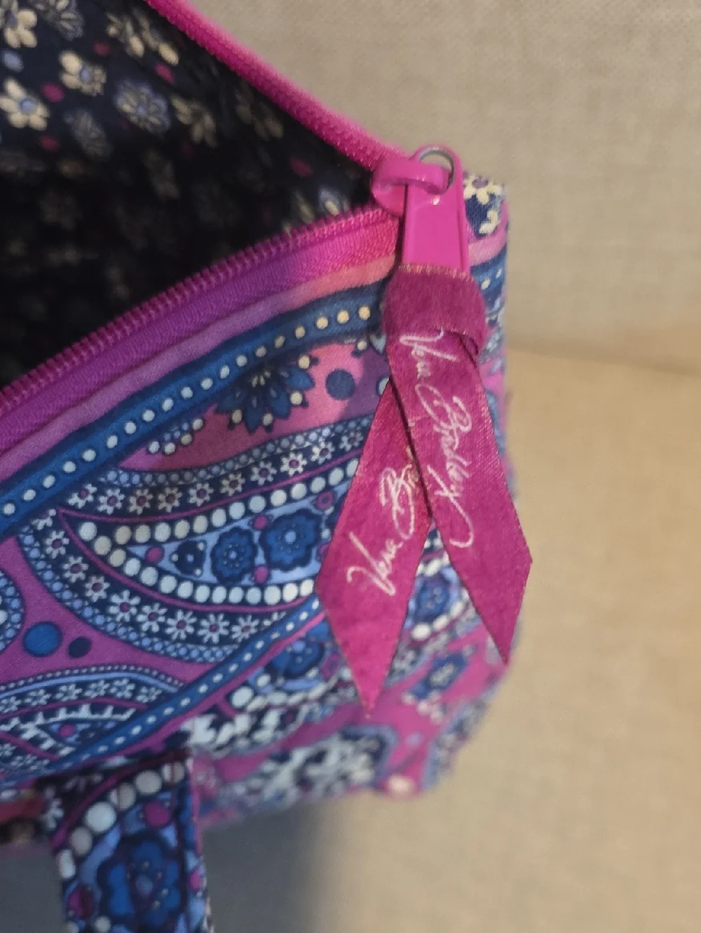 Vera Bradley Pink Paisley Quilted Tote